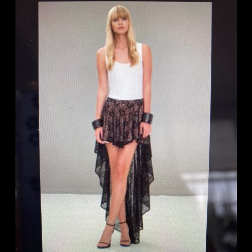 NWOT ALEXIS BENETT Hi Lo Mini Skirt size S